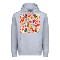 Heather Grey back to school seamless pattern 3 (3600x3600) Premium Hoodie - AdoDesignShop