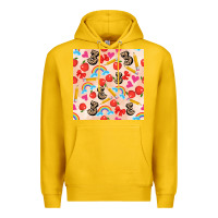 Lemon back to school seamless pattern 3 (3600x3600) Premium Hoodie - AdoDesignShop