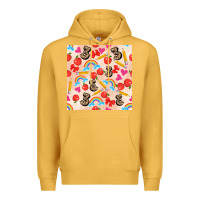 Mustard back to school seamless pattern 3 (3600x3600) Premium Hoodie - AdoDesignShop