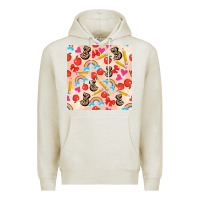 Oatmeal Heather back to school seamless pattern 3 (3600x3600) Premium Hoodie - AdoDesignShop
