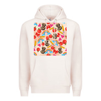 Pale Pink back to school seamless pattern 3 (3600x3600) Premium Hoodie - AdoDesignShop