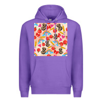 Purple back to school seamless pattern 3 (3600x3600) Premium Hoodie - AdoDesignShop