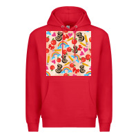 Red back to school seamless pattern 3 (3600x3600) Premium Hoodie - AdoDesignShop