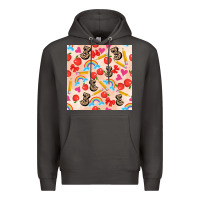 Smoke back to school seamless pattern 3 (3600x3600) Premium Hoodie - AdoDesignShop