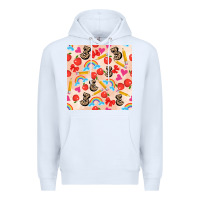White back to school seamless pattern 3 (3600x3600) Premium Hoodie - AdoDesignShop