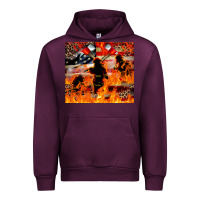 Mauve Wine Western Firefighters With Thin Red Line Urban Hoodie - LillyAllenDesigns