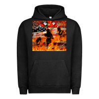 Pigment Black Western Firefighters With Thin Red Line Urban Hoodie - LillyAllenDesigns