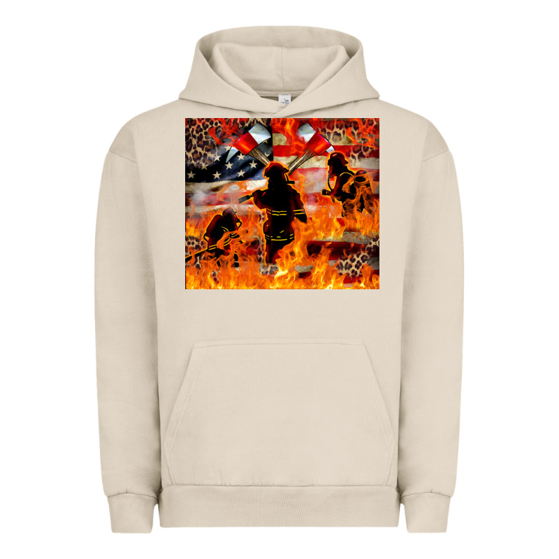 Western Firefighters With Thin Red Line Urban Hoodie by LillyAllenDesigns | Teevron