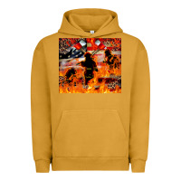 Pigment Peanut Butter Western Firefighters With Thin Red Line Urban Hoodie - LillyAllenDesigns