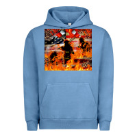 Pigment Pebble Blue Western Firefighters With Thin Red Line Urban Hoodie - LillyAllenDesigns