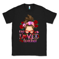 Black one loved teacher messy bun Classic Tee - RanaPortraitStore
