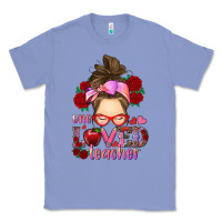 Colony Blue one loved teacher messy bun Classic Tee - RanaPortraitStore