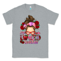 Heather Grey one loved teacher messy bun Classic Tee - RanaPortraitStore