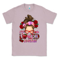 One Loved Teacher Messy Bun Classic Tee | Teevron