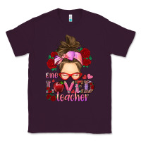 Plum one loved teacher messy bun Classic Tee - RanaPortraitStore