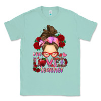 Seafoam one loved teacher messy bun Classic Tee - RanaPortraitStore