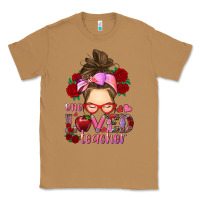 Toasted Coconut one loved teacher messy bun Classic Tee - RanaPortraitStore