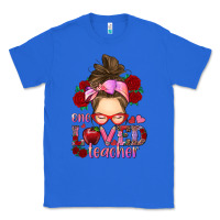 True Royal one loved teacher messy bun Classic Tee - RanaPortraitStore
