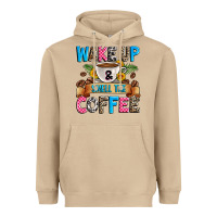Mushroom wake up and smell the coffee Heavyweight Hoodie - Zillion Design Studio