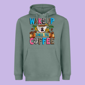 Wake Up And Smell The Coffee Heavyweight Hoodie Designed By Zillion Design Studio