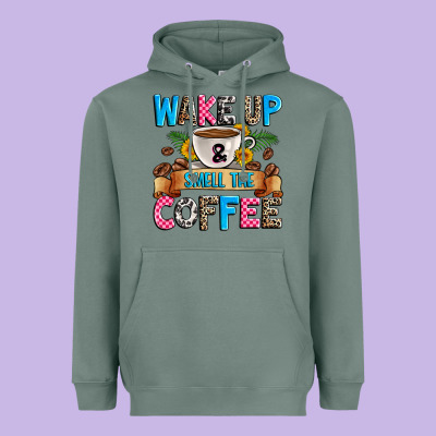 Wake Up And Smell The Coffee Heavyweight Hoodie Designed By Zillion Design Studio