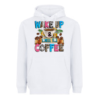 White wake up and smell the coffee Heavyweight Hoodie - Zillion Design Studio