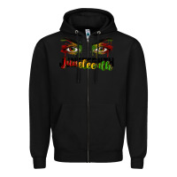 Black Juneteenth eyes Zipper Hoodie - RanaPortraitStore