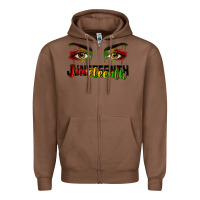 Chestnut Juneteenth eyes Zipper Hoodie - RanaPortraitStore