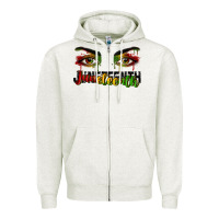 Oatmeal Heather Juneteenth eyes Zipper Hoodie - RanaPortraitStore