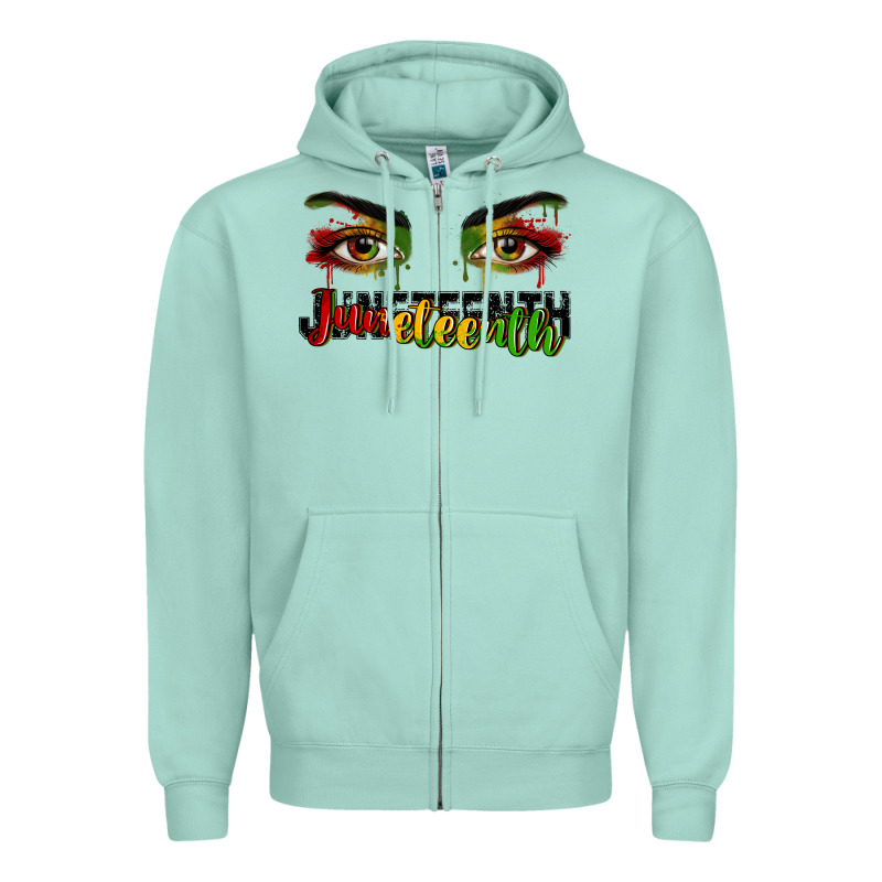 Juneteenth Eyes Zipper Hoodie by RanaPortraitStore | Teevron