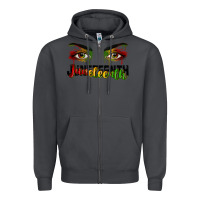 Smoke Juneteenth eyes Zipper Hoodie - RanaPortraitStore