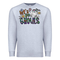 Heather Grey let's go ghouls Premium Sweatshirt - CowhideDigitalArt