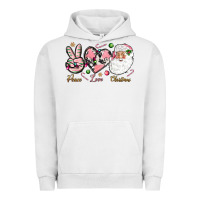 Pigment Lunar Rock pink peace love christmas Urban Hoodie - NancyCooperArtShop