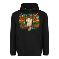 Black western christmas bull skull Heavyweight Hoodie - RanaPortraitStore