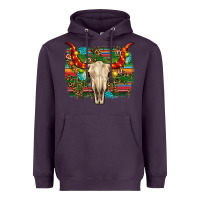 Plum western christmas bull skull Heavyweight Hoodie - RanaPortraitStore