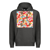 Charcoal Heather back to school seamless pattern 4 (3600x3600) Premium Hoodie - AdoDesignShop