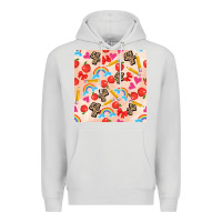 Dove Grey back to school seamless pattern 4 (3600x3600) Premium Hoodie - AdoDesignShop