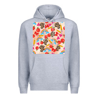 Heather Grey back to school seamless pattern 4 (3600x3600) Premium Hoodie - AdoDesignShop