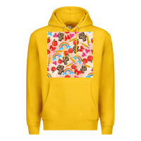 Lemon back to school seamless pattern 4 (3600x3600) Premium Hoodie - AdoDesignShop
