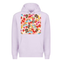 Lilac back to school seamless pattern 4 (3600x3600) Premium Hoodie - AdoDesignShop