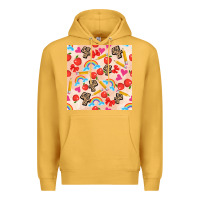 Mustard back to school seamless pattern 4 (3600x3600) Premium Hoodie - AdoDesignShop