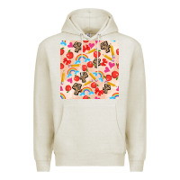 Oatmeal Heather back to school seamless pattern 4 (3600x3600) Premium Hoodie - AdoDesignShop