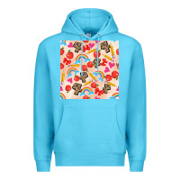 Ocean Blue back to school seamless pattern 4 (3600x3600) Premium Hoodie - AdoDesignShop