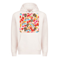 Pale Pink back to school seamless pattern 4 (3600x3600) Premium Hoodie - AdoDesignShop