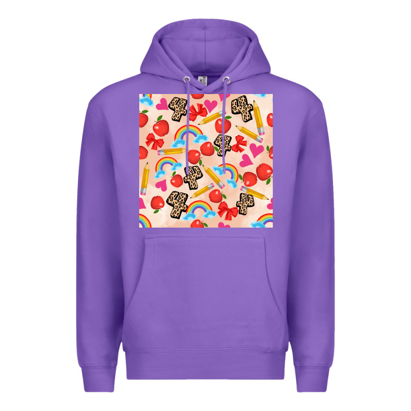 Back To School Seamless Pattern 4 (3600x3600) Premium Hoodie by AdoDesignShop | Teevron