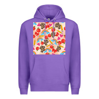 Purple back to school seamless pattern 4 (3600x3600) Premium Hoodie - AdoDesignShop