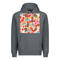 Rock back to school seamless pattern 4 (3600x3600) Premium Hoodie - AdoDesignShop
