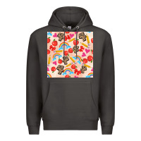 Smoke back to school seamless pattern 4 (3600x3600) Premium Hoodie - AdoDesignShop