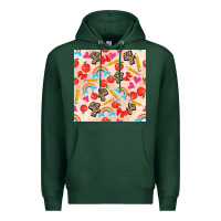 Sports Green back to school seamless pattern 4 (3600x3600) Premium Hoodie - AdoDesignShop
