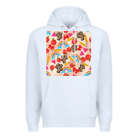 White back to school seamless pattern 4 (3600x3600) Premium Hoodie - AdoDesignShop